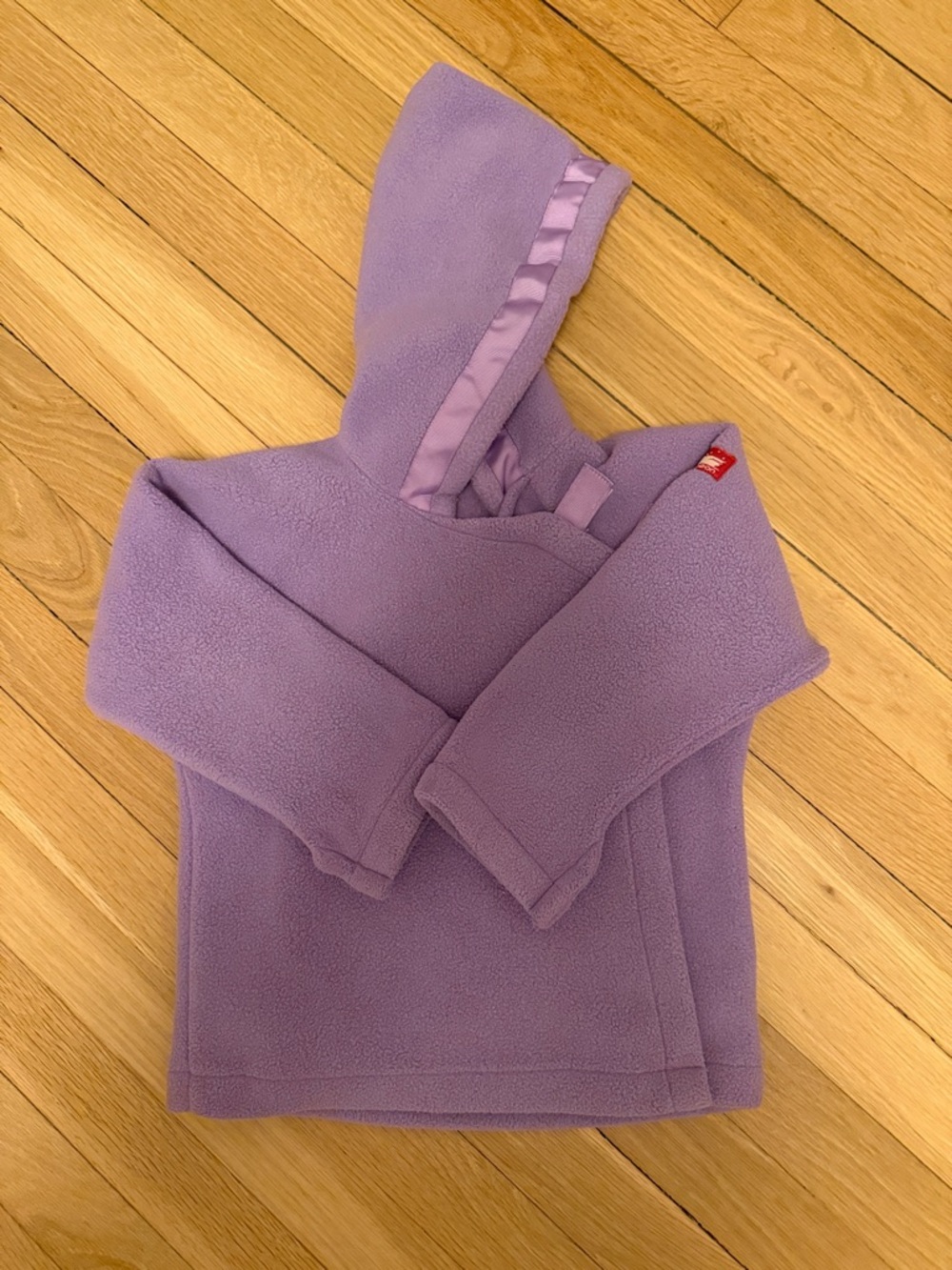 Kids Widgeon Purple Hooded Fleece Jacket
